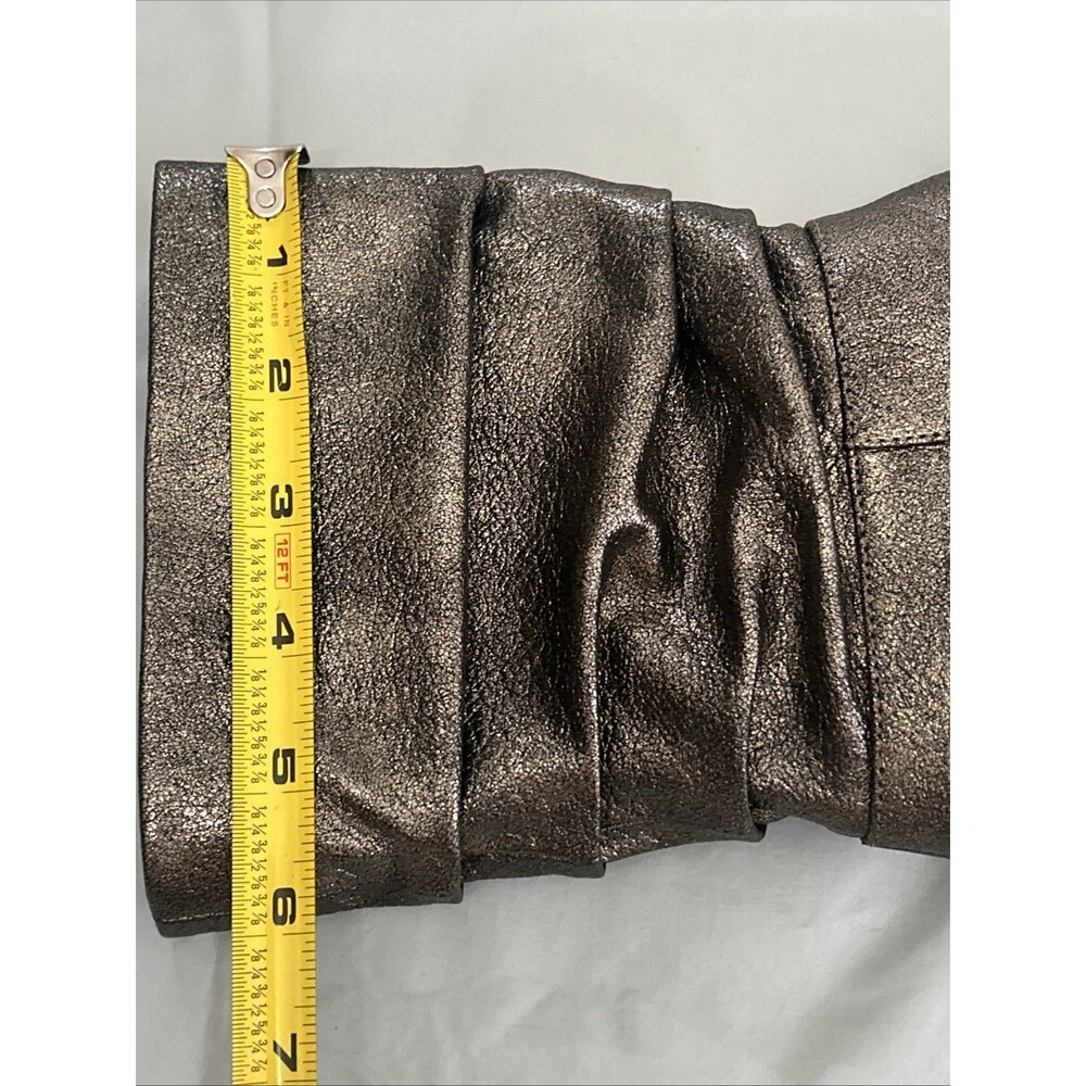 Katy Perry Women’s The Raina Gunmetal Metallic Slouchy Mid-Calf Heeled Boots 7 - Picture 9 of 13